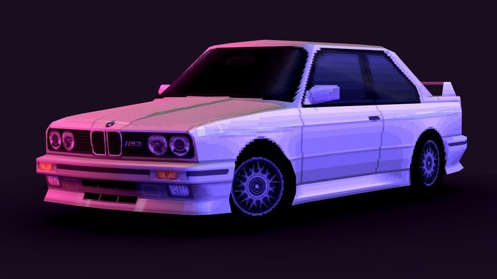 BMW M3 (E30) (PS1 Low-poly) 3D Model