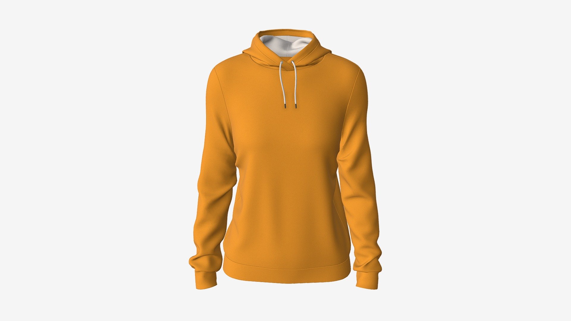 Hoodie for Women Mockup 01 Yellow - Buy Royalty Free 3D model by ...