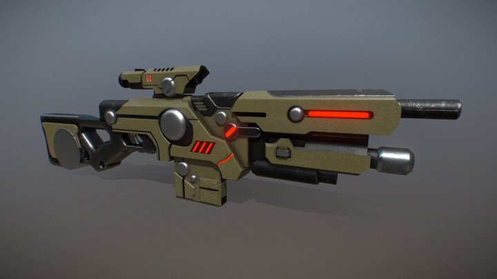 Sci-Fi gun 3D Model
