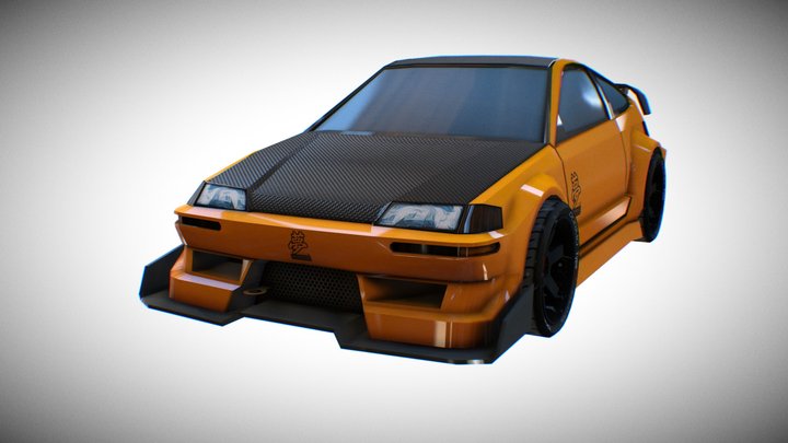 Honda CRX second gen [custom] 3D Model