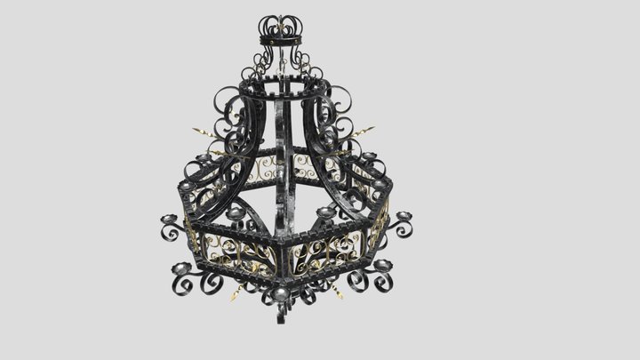 Gothic Chandelier 3D Model