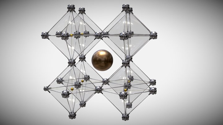 Perovskite Crystal Molecule 3D Model