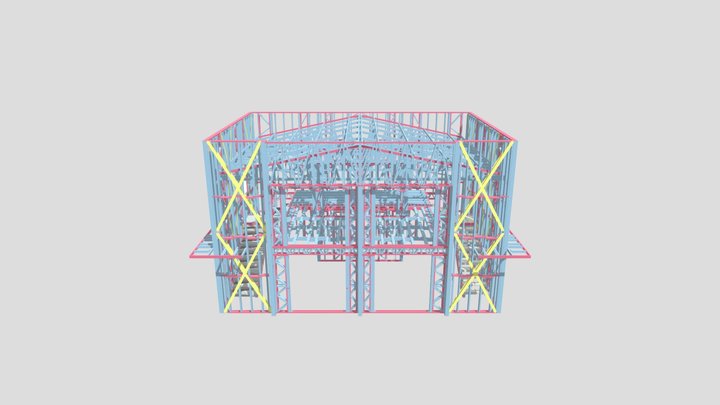 Steel frame - Mezanino 3D Model