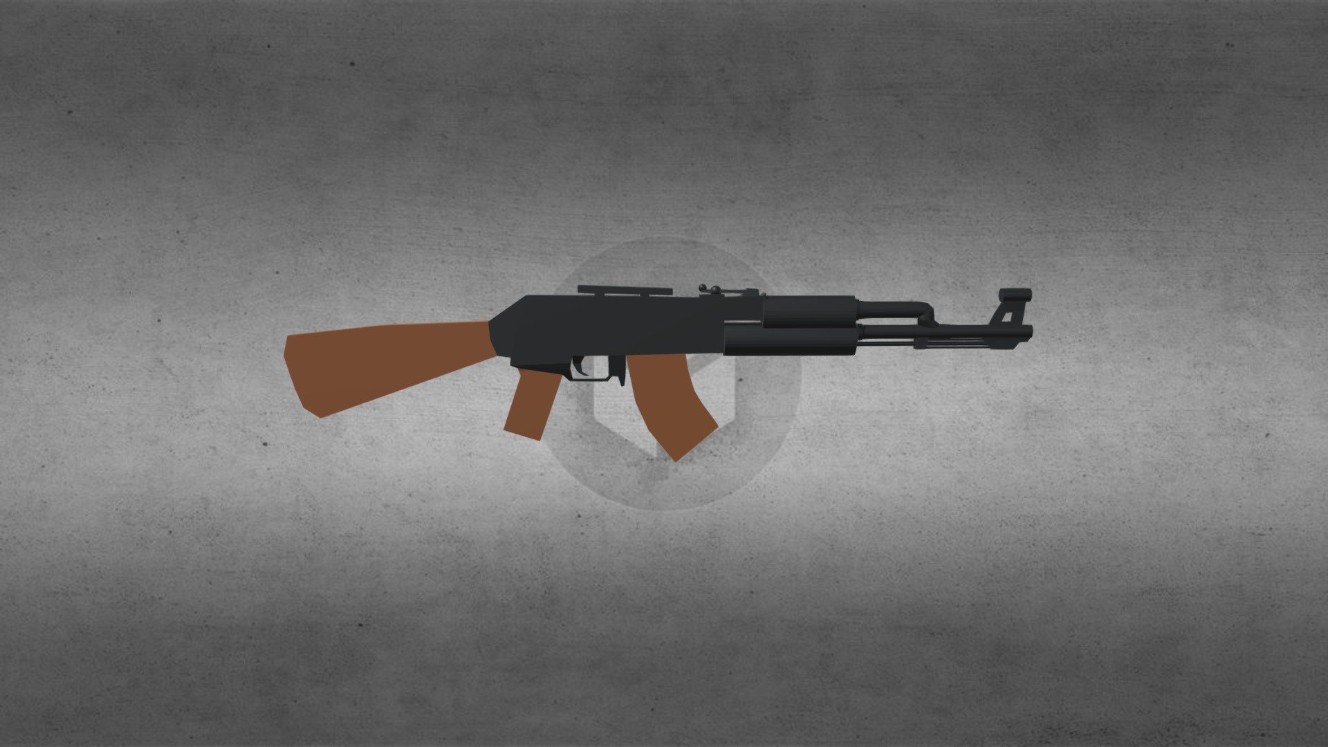Assualt Rifle (AK-47)(Krunker.io)(Low-Poly)