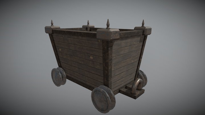 Minecart 3D Model