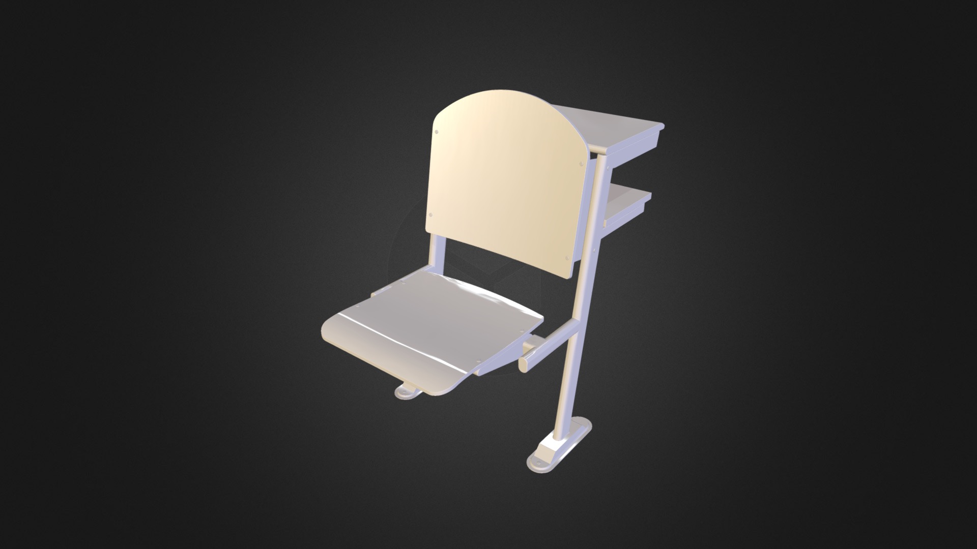 3D model Chair - This is a 3D model of the Chair. The 3D model is about a chair with a cushion.