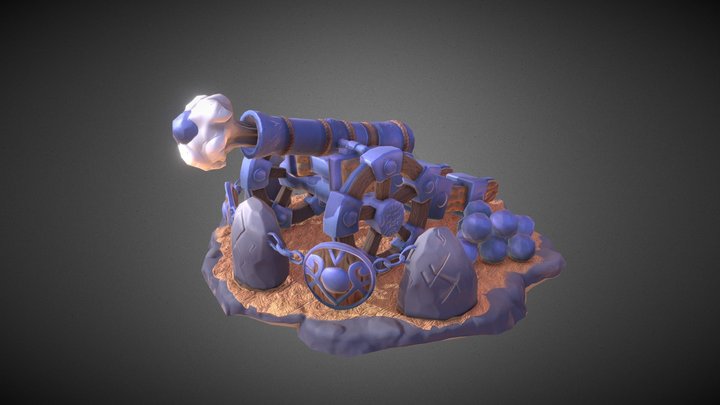 [Student WOrk]Stylized Artillery canon 3D Model