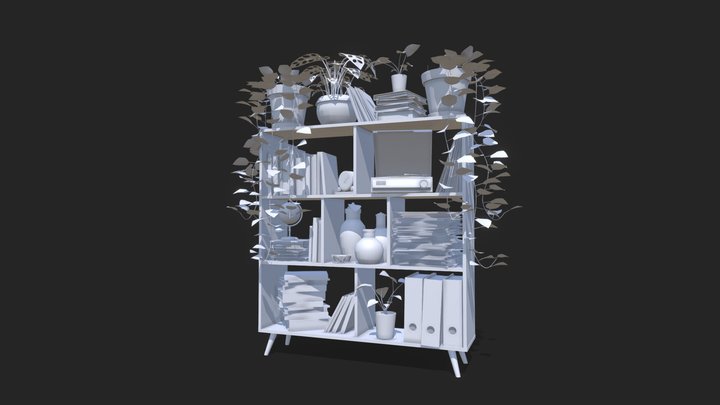 Book shelf draft 3D Model