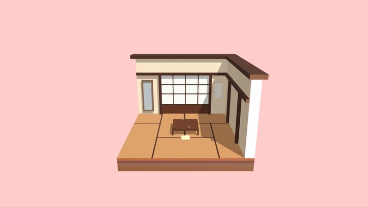 Isometric Japanese Room 3D Model