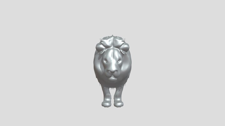 Lion standing majestically 3D Model