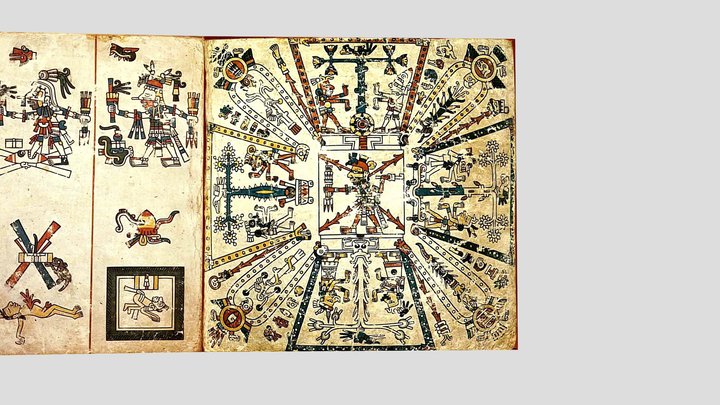 Amoxtli Tezcatlipoca (Codex Fejérváry-Mayer) 3D Model