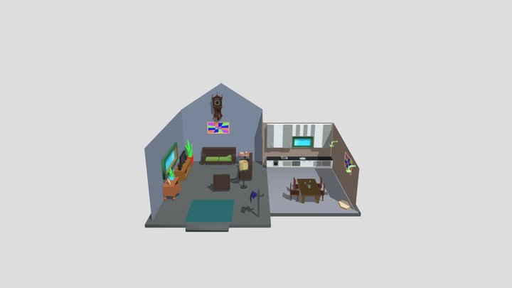 Huis Binnenkant Final 3D Model