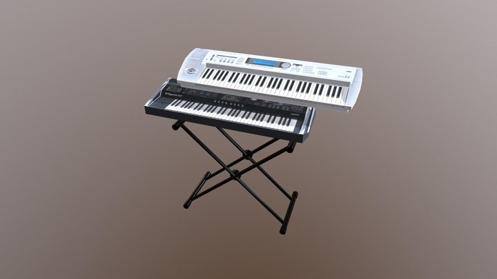 Keyboard 1500Tris 3D Model