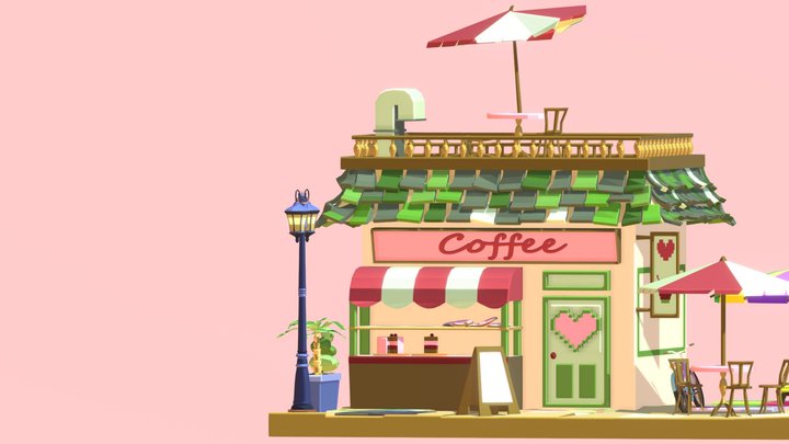 HOMEWORK #5 Casual Cafe 3D Model