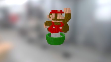 Amiibo Mario 8bit classic 3D Model