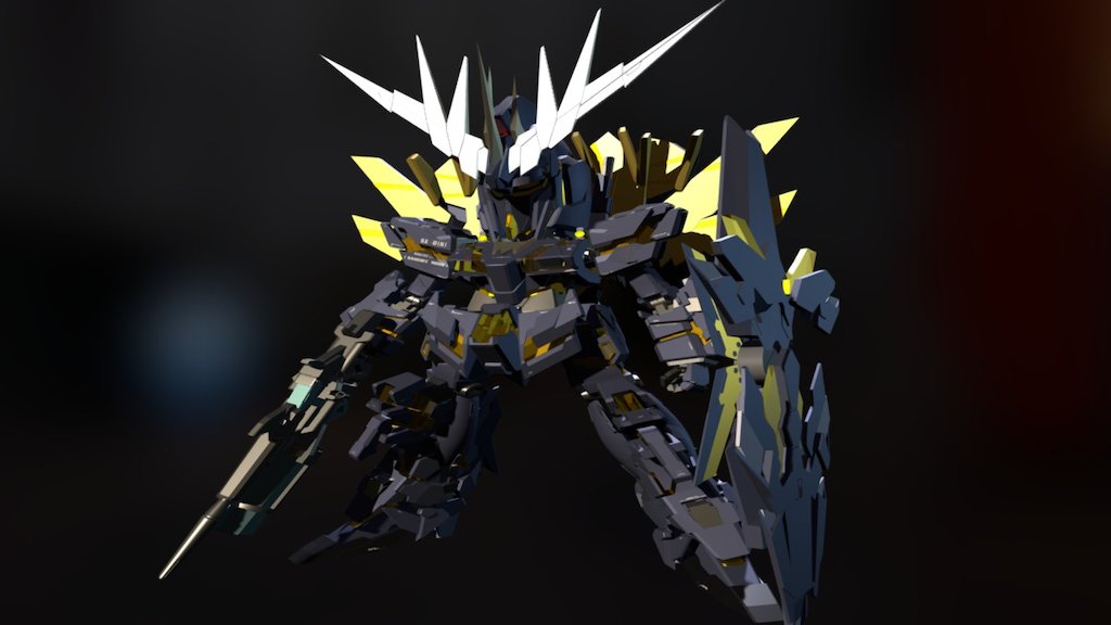 SD BANSHEE Unicorn RX 02 NORN MODE - 3D model by krit yamsaso (กฤษณ์ ...