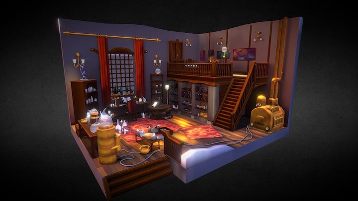 Steampunk Alchemist 3D Model