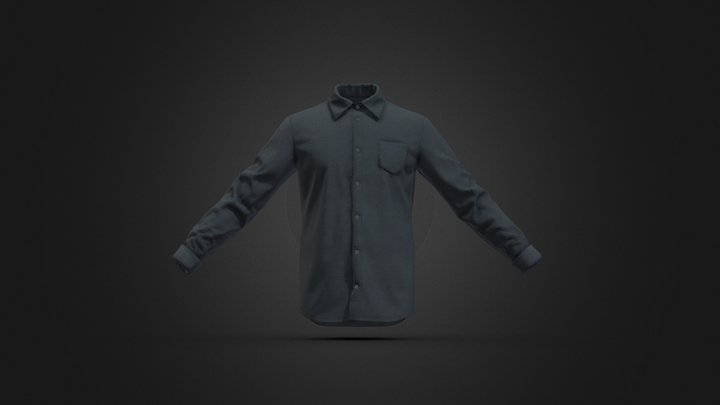 Realistic Dress Shirt 3D Model