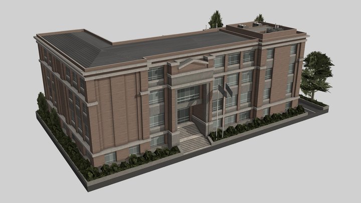 j.p - High School (Cities Skylines Assets) 3D Model