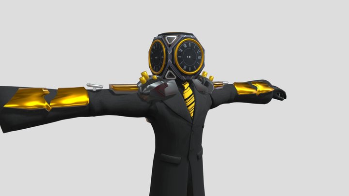 Clock Man Future v2 3D Model