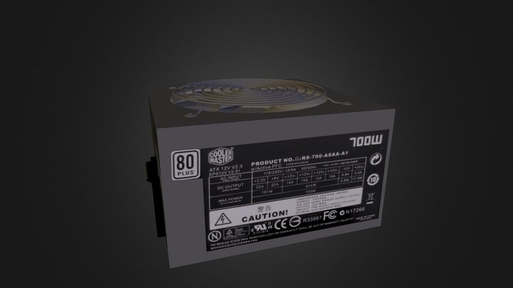 cooler master silent pro 750w 3D Model