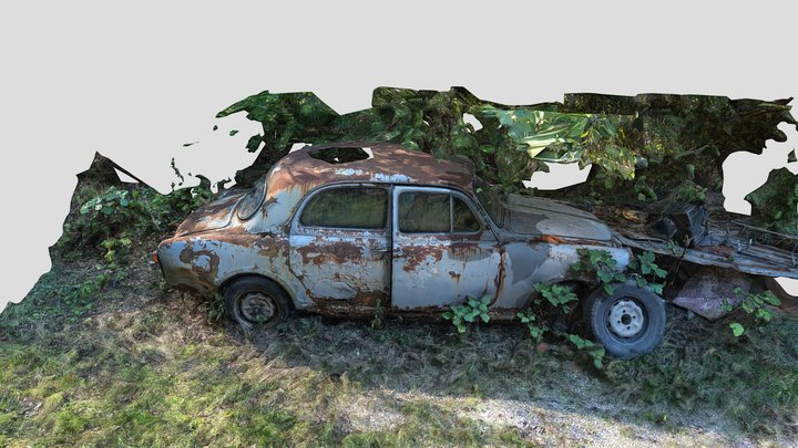Abandon 1950s Jaguar Mark 1 - Barn find Italy 3D Model