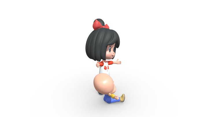 Cleo & Cuquin 3D 3D Model