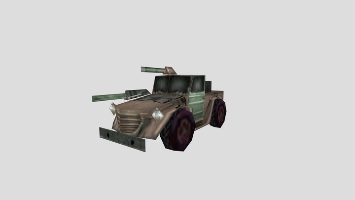 Twisted Metal Harbor City: Old Pickup PSX style 3D Model