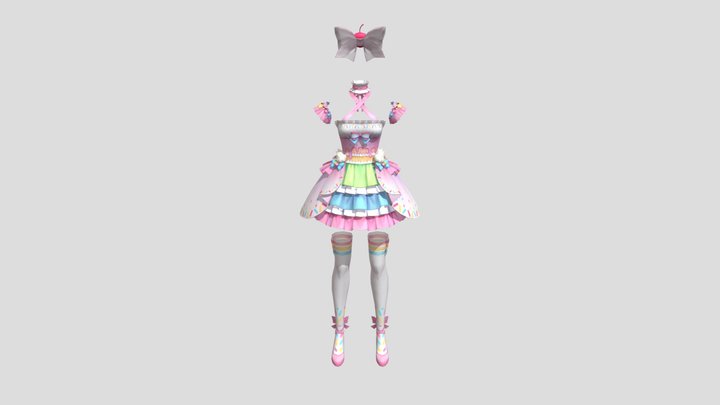Ice Cream K-Pop Star Suit 3D Model