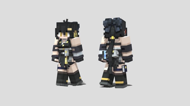 Rover FemC but Minecraft Style [Wuthering Waves] 3D Model
