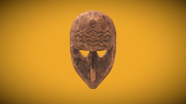 African Masks - Dogon Lion Mask 72 3D Model