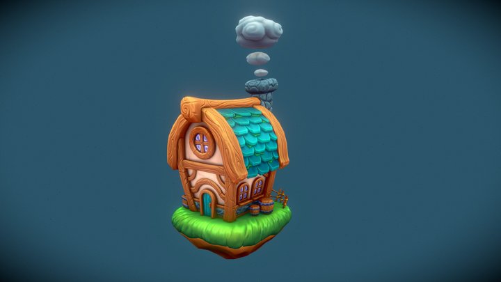 Little stylised house 3D Model