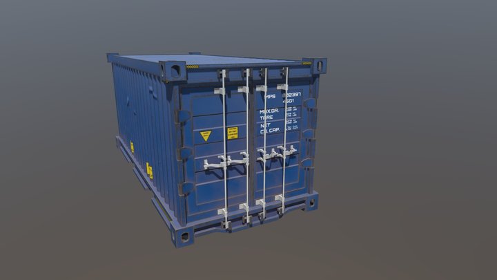 Shipping Steel Container 3D Model