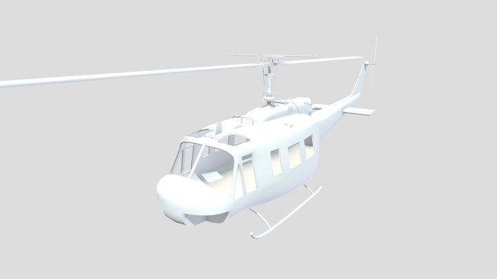UH-1D No Textures 3D Model