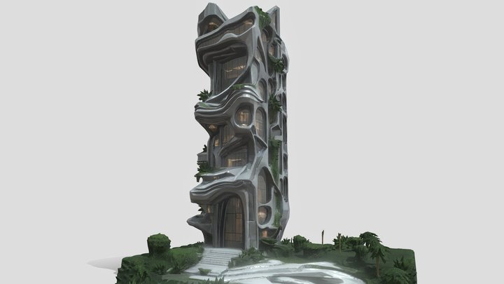 Modern Building 3d Model