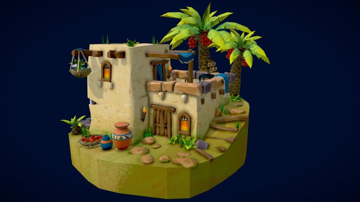DAEVillages: Ancient Egyptian Date Farmer 3D Model