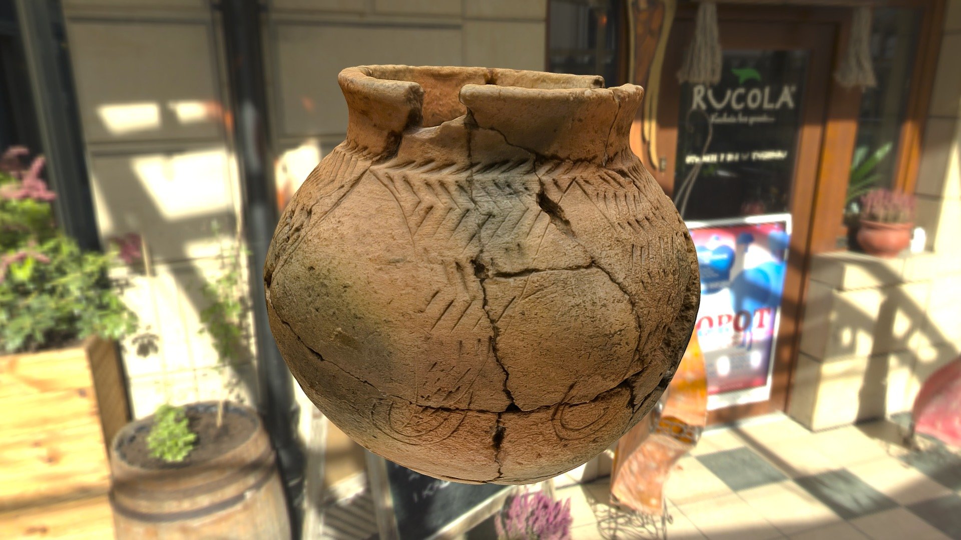 Iron Age nomad pot P2K2B1S3 — Sketchfab embed 3D viewer