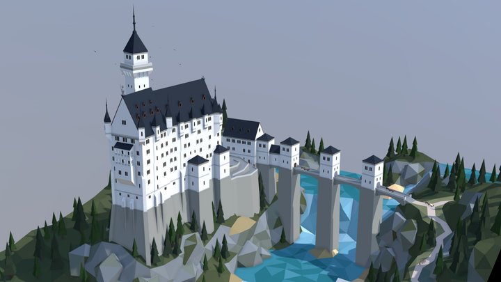 Castle diorama 3D Model