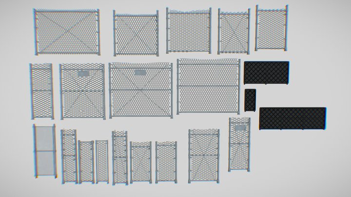 ProjectPlaytime: Destroy-A-Toy_Fences-Pack 3D Model