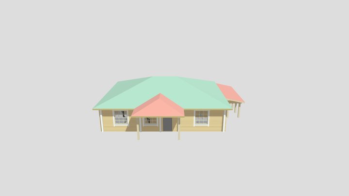 DK10x13 крыша веранды 6 вар 3D Model