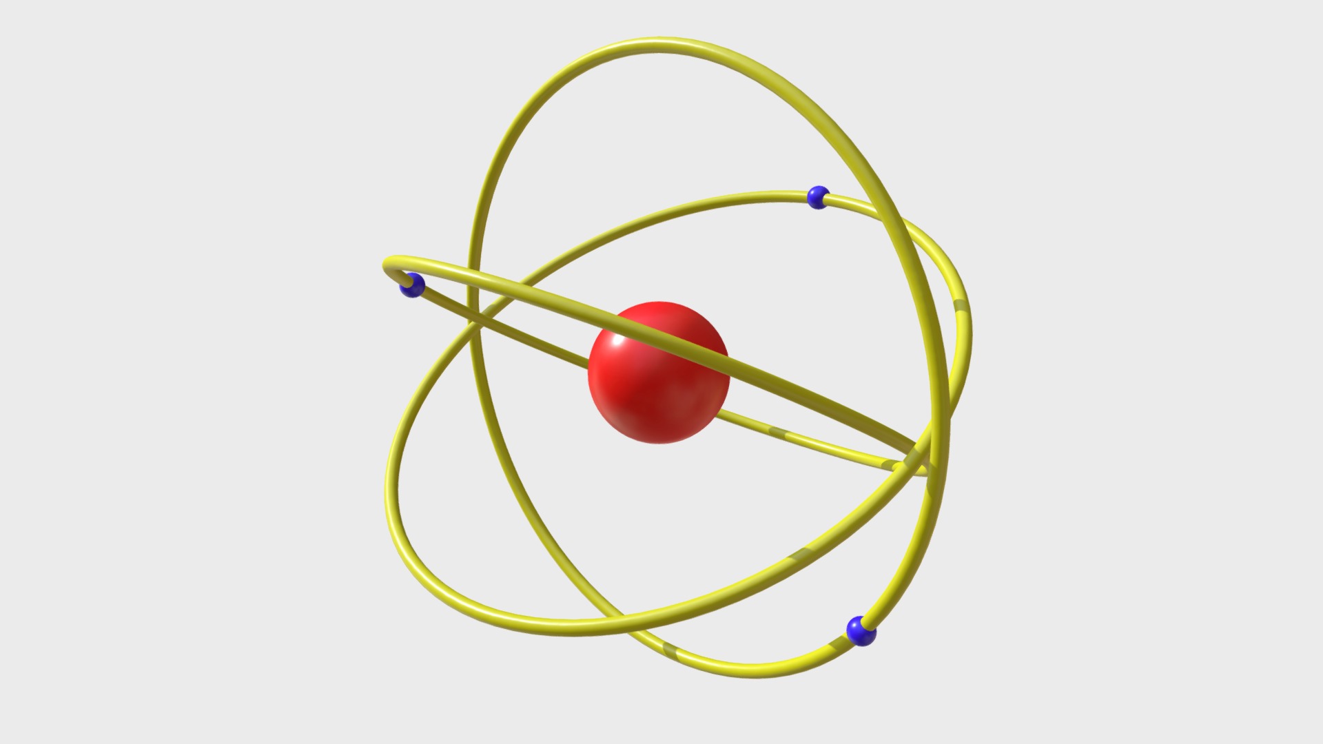 3D model Very simplistic atom model - This is a 3D model of the Very simplistic atom model. The 3D model is about diagram.