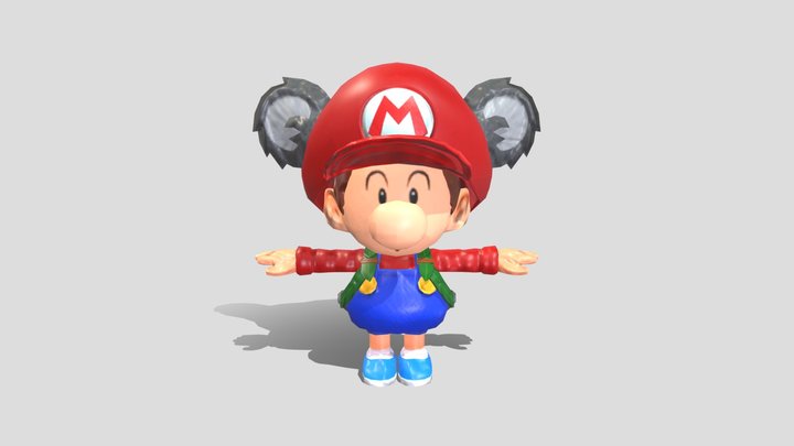 Mario Kart Tour - Baby Mario Koala for mobile 3D Model
