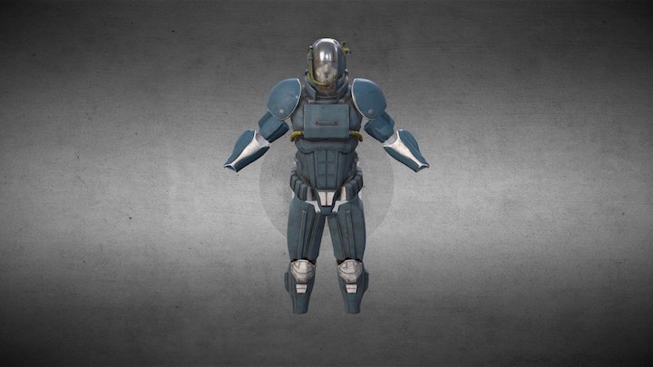 B-35C Heavy Brotherhood of steel armor 3D Model
