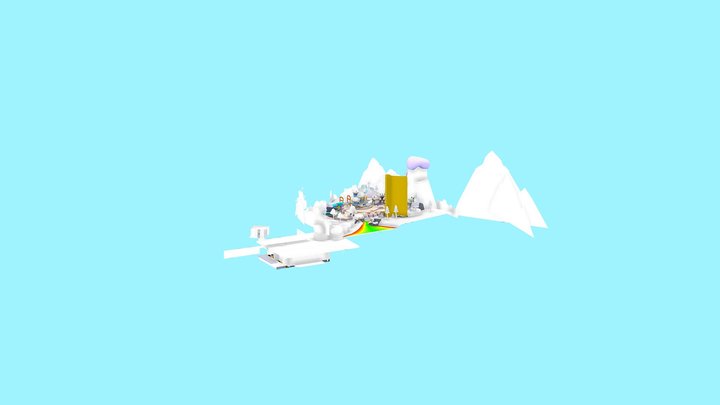 Club Penguin Island - Island Central 3D Model