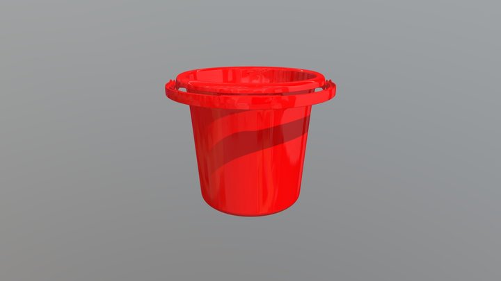 AKIJ Plastic Bucket 3D Model