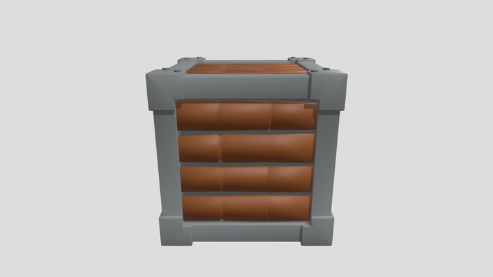 Caja lowpoly 3D Model