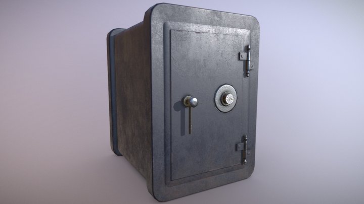 Old iron safe 3D Model