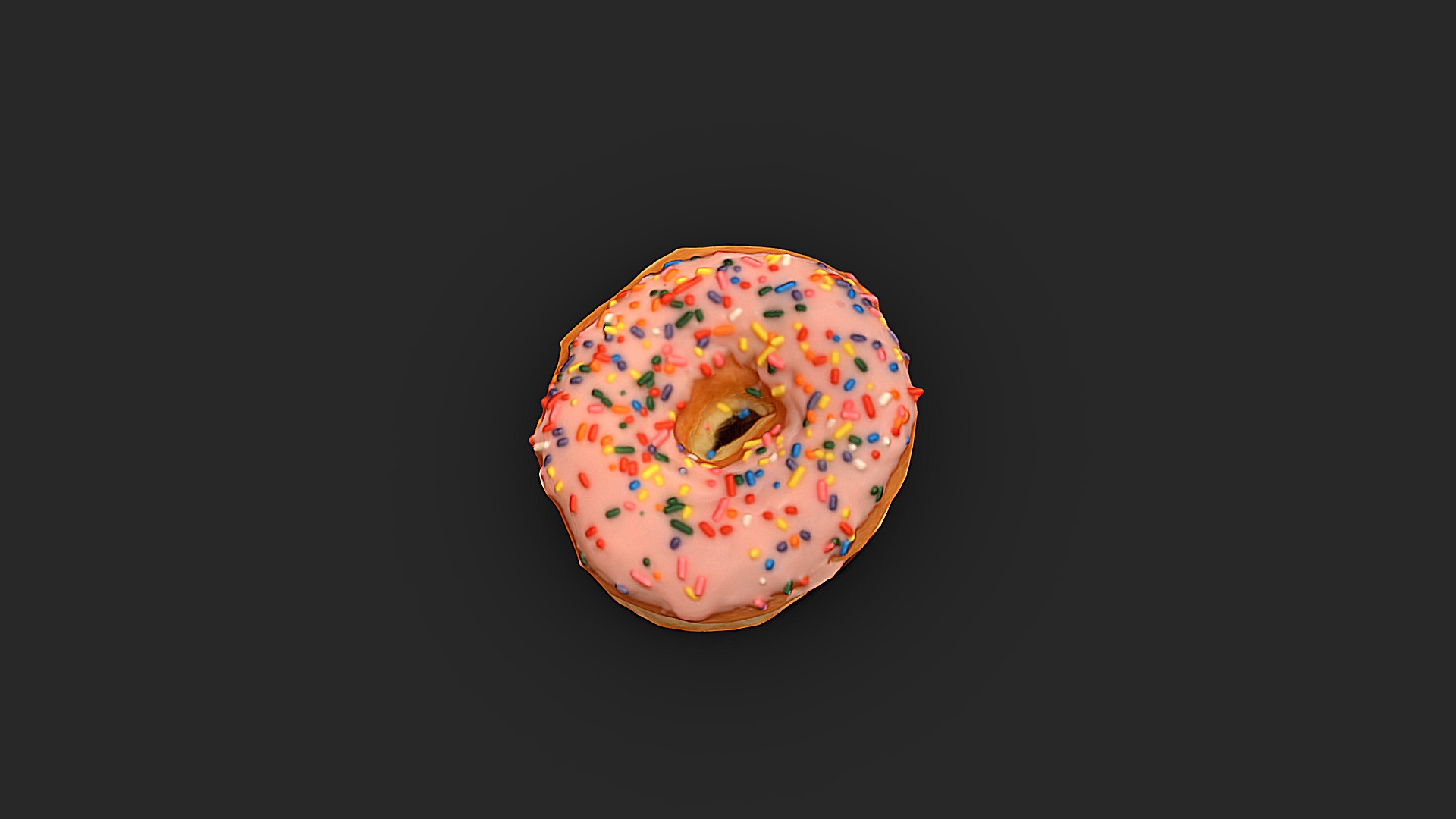 3D model Strawberry Frosted Donut with Sprinkles 3D model - This is a 3D model of the Strawberry Frosted Donut with Sprinkles 3D model. The 3D model is about a donut with sprinkles on it.