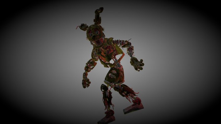 Dark Springtrap ar fanmade skin y'know the deal 3D Model