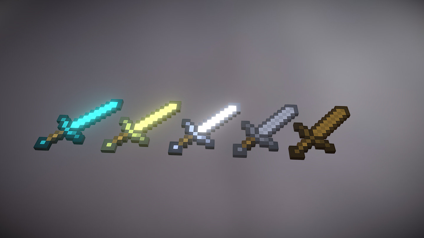 Minecraft Swords Download Free 3d Model By Shadowbubbles 8f5f299